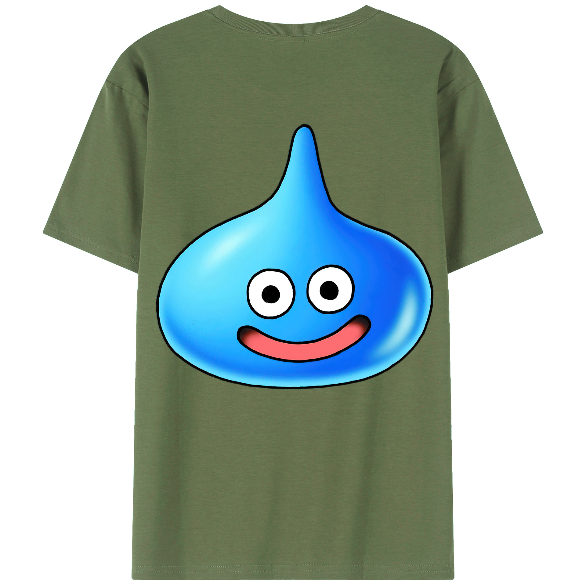 （画像用） ドラゴンクエスト Doragon Kuesuto Dragon Quest 綿100％ メンズ半袖Tシャツ（バックプリント） 通気性